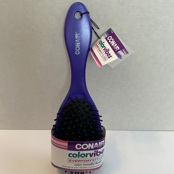 Conair Color Vibes Purple Hair Brush Everyday Stylers NWT - Picture 1 of 9